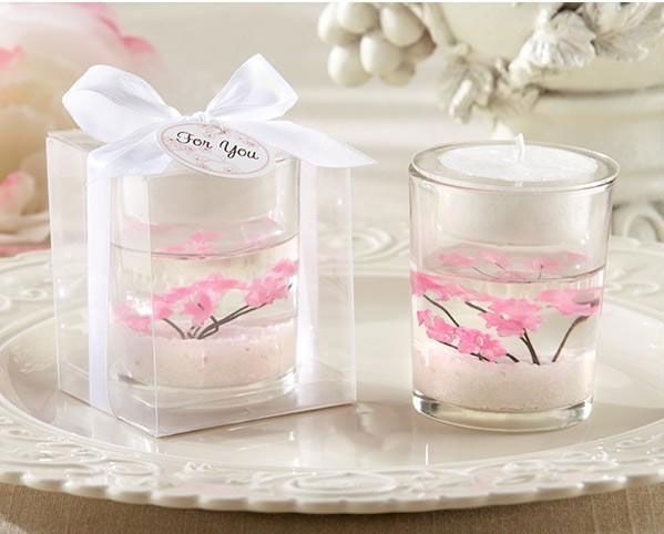 cadeaux invites bougies flottantes fleurs de cerisier